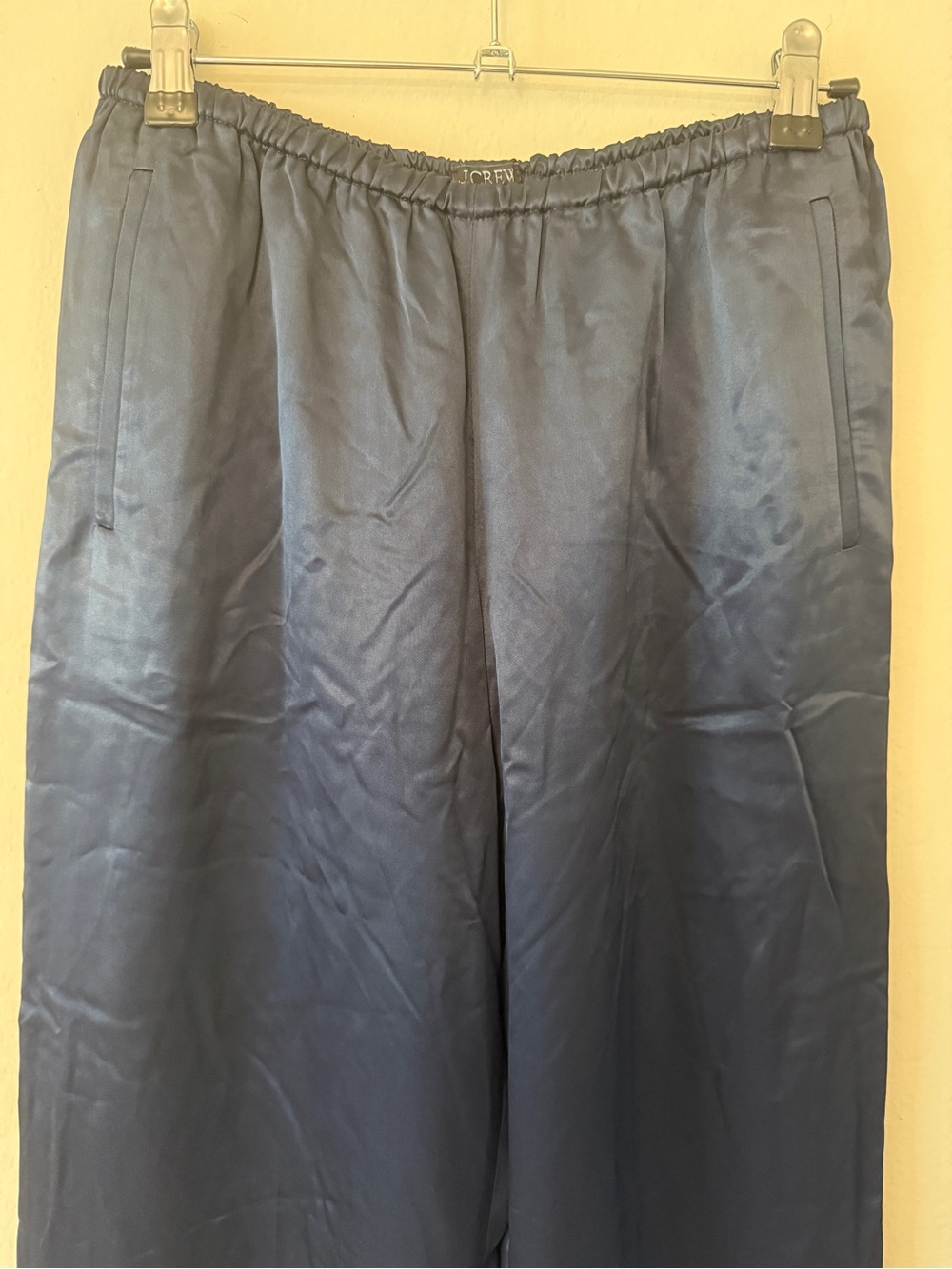 NWT JCrew Tall Cosmo pant in luster charmeuse - Navy - Small Tall - CN716 - Picture 9 of 14